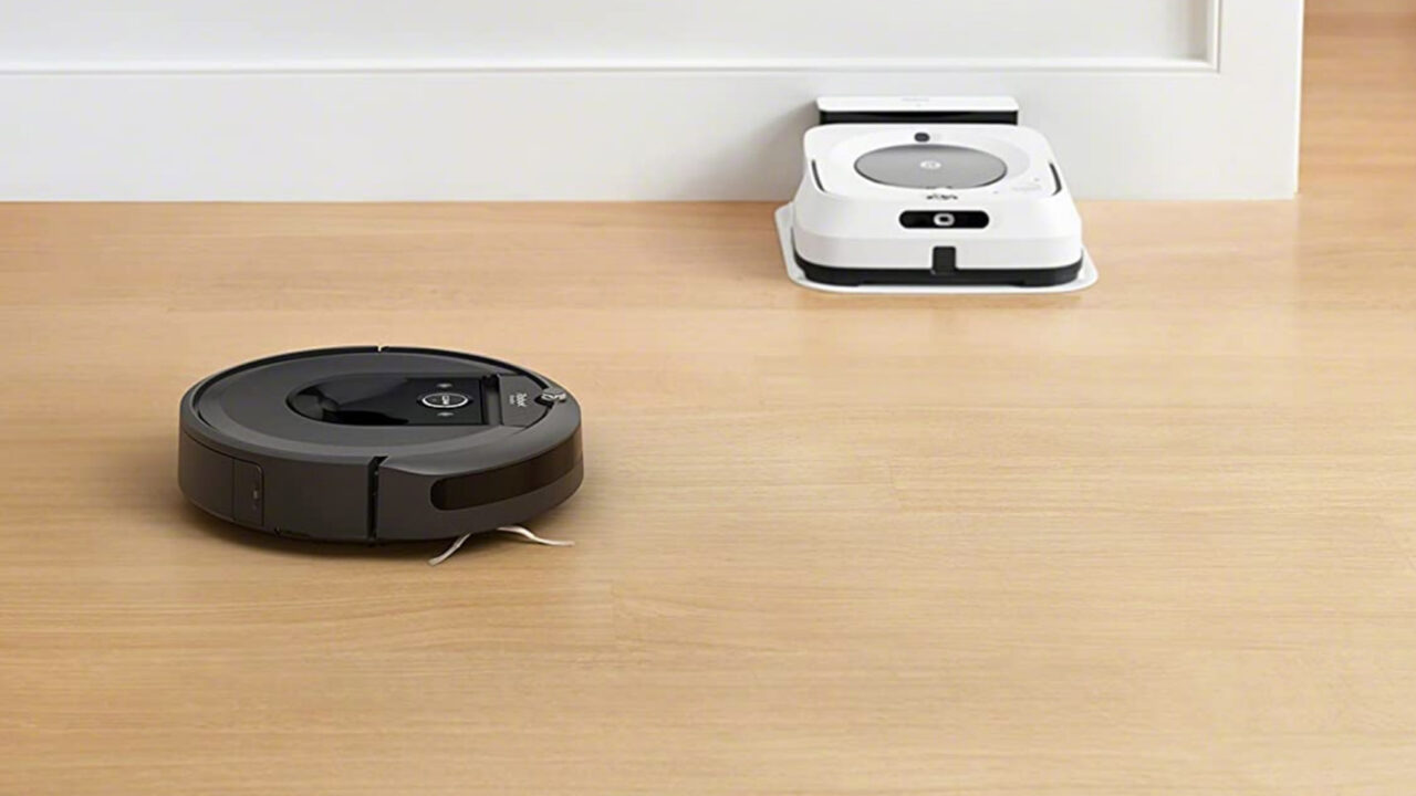 imagen de un robot aspirador Roomba y un robot friega suelos Braava